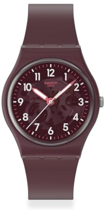 Swatch Thru The Crown Glass- SO28R115, Bordeaux, Bande