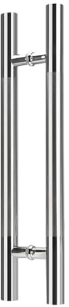 BZJPRFC Pair of Chrome Shower Door Handles Sliding Shower Glass Door Handles for Shower Enclosure Screens Interior/Exterior(Pitch-300mm)