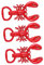 BEBEMOKO Lot de 3 décapsuleurs magnétiques en forme d'écrevisses pour décapsuleur, décapsuleur électrique, ouvre-bouteille, ouvre-boîte électrique, en alliage de zinc rouge