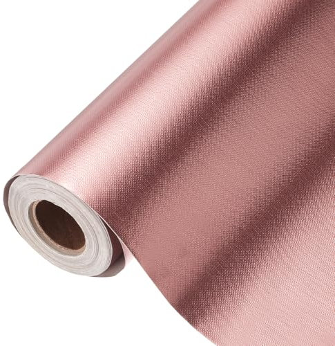 sourcing map Peel and Stick Countertops 15.7 x 394 Self-Adhesive Contact Paper Waterproof Oilproof Wallpaper for Kitchen Backsplash Wardrobe Countertop Cabinet Beaded Pattern Rose Gold