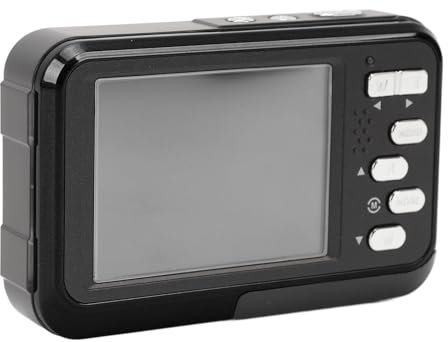 Fotocamera Subacquea 4K 48MP HD Autofocus Doppio Schermo Resistente All'acqua Selfie Camera 11ft Impermeabile per Snorkeling All'aperto (BLACK)