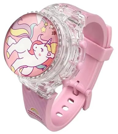 FAMU Land Montre numérique licorne rose pour fille de 5 6 7 8 ans, Montre Ado avec lumière et musique. Cadeau de Noël, communion et anniversaire. Jolie licorne 3D., rose