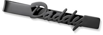 Jovivi Personalisierte Krawattennadel mit Gravur Name Edelstahl Krawattenklammer Herren Dünn Skinny Krawatten Bar Clips Tie Clip für Herren Vater Bräutigam (Schwarz)