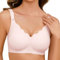 CMTOP Bras for Women Non Wired Women's Bras Floral V Neck Push up Bras Support Full Coverage Everyday Bra Seamless Wireless T Shirt Bras Comfort Padded Bralettes with Bra Extender(Nude,L)