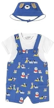 Mayoral Completo estivo neonato 12 mesi - 80 cm con salopette - color bluette