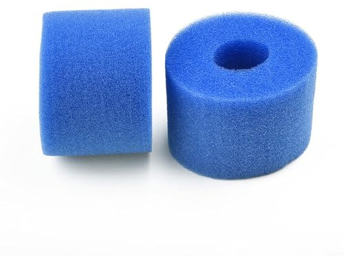 FUANA S1 VI Lay In Clean Spa Lot de 10 cartouches de filtre en mousse lavable réutilisable Bleu