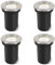 Daromigo 4er set Bodeneinbauleuchte für GU10, Bodeneinbaustrahler Aussen Led Runde, IP67-Wasserdicht Bodenstrahler, Drehbarer Bodenleuchten mit Lichtquelle, Neutralweiß 4000K , Silber Gebürstet