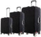 Lot de 3 housses de protection étanches, anti-poussière, anti-rayures, réutilisables pour valises (50+24+61 cm), Noir, Housse transparente