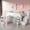 Zubaliya Lit cabane Enfants 90x200 avec Bureau Coulissant,lit superposé Enfant 90x200 avec Placard,lit Mezzanine 1 Place Enfant avec tiroir et Compartiment de Rangement latéral,MDF,Blanc