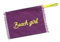Lovely Beach Pochette Beach Girl Cotone Canva Tinta Unita con Sacchetta Impermeabile per Cellulare e Portafoglio, Polsiera 28x22 cm (Viola)