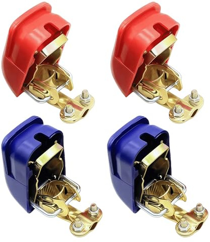 4Pcs Quick Release Battery Terminal, 12V Car Battery Terminals Connectors for Car Caravan Motorhome