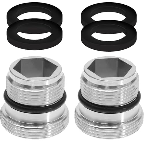ZIOYANE Pack of 1 Tap Faucet Adapter Kit, M18 to M22 Thread Converter with Black Rubber Seal Metal Water Tap Adapter for Filter & Hose Connection