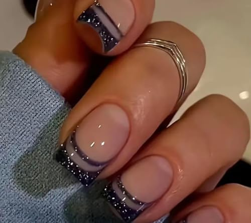 Faux ongles 24 capsules prêtes à poser carrés différents modèles réutilisables