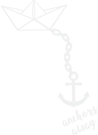CLICKANDPRINT Aufkleber » Papierschiff mit Anker, 30x21,7cm, Weiß • Dekoaufkleber/Autoaufkleber/Sticker/Decal/Vinyl