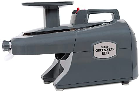 Tribest Jumbo Twin Gears GS-P502 Greenstar Pro Extracteur de jus très résistant, gris, acier inoxydable