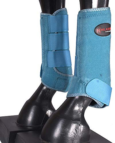 HILASON L M S Pferde-Stiefel vorne türkis, türkis, Large