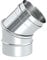 Schornstein - Winkel drehbar EW einwandig 0-45°; Ø 115mm; 0,6mm Wandstärke, Edelstahl