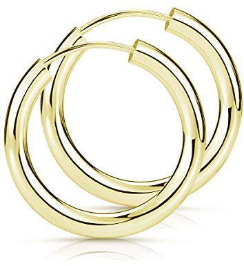 Materia Gold Creolen Silber 925 XXL - Reifen Ohrringe 60mm Damen SO-109