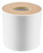 Caja de pañuelos, MAGT Caja de pañuelos de plástico Simple Cubierta de Madera extraíble Soporte de pañuelos Organizador de pañuelos para Oficina en el hogar(Round)