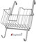 Multipurpose Demountable Iron Tidy Hair Dryer Holder Drill-free Over Door Hanger with Basket | Space Saving Back of Door Storage Organiser Ironing Board Holder with Removable Hooks
