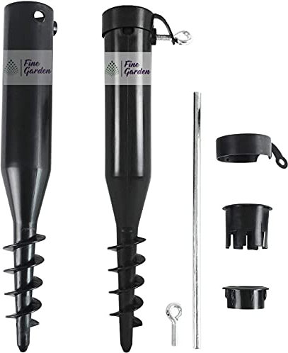 FINE GARDEN Screw-In Ground Spike for Rotary Airers | Stable and Portable Stand for Airer Rotary Washing Line