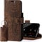 SURAZO Prestige Leather Case for iPhone 13 - RFID Wallet Flip Cover with 3 Card Slots & Cash Pocket - Secure Magnetic Closure & Kickstand - Real Leather Folio Bumper (Ornament Brown)