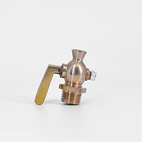 Rohrwerkzeugkugelklappengruppe 1/43/8 1/23/4 BSP Außengewinde Messing Ablaufventil Steckerabschlussventil Wassergasöl (Specification : 1/2)
