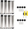 8Pcs Stainless Steel Adjustable Furniture Legs Cabinet Metal Legs 50x250mm