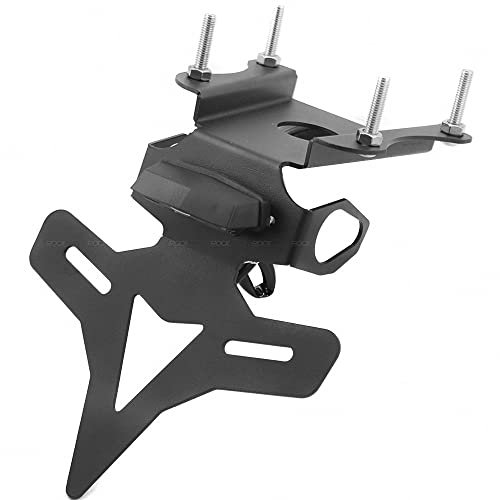 Motorbike Tail Tidy For YAMAHA MT-09 FZ-09 2021 Motorcycle Licence Plate Holder Fender Eliminator Bracket Mount with LED Number Plate Light, Black