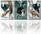 Tucocoo Large Pictures for Dining Room Goblet Still Life Green Paintings 3 Panel Canvas Red Wine Glass Wall Art Modern Artwork Home Decor for Kitchen Wooden Framed Ready to Hang-Large 20x28inchx3Pcs