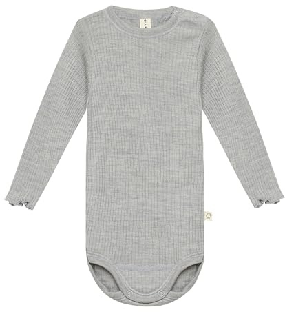 Dilling Body aus natürlicher Merinowolle für Babys Hellgrau meliert 98