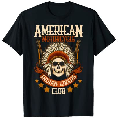 American Motorcycle Indian Bikers Club Chopper Biker T-Shirt