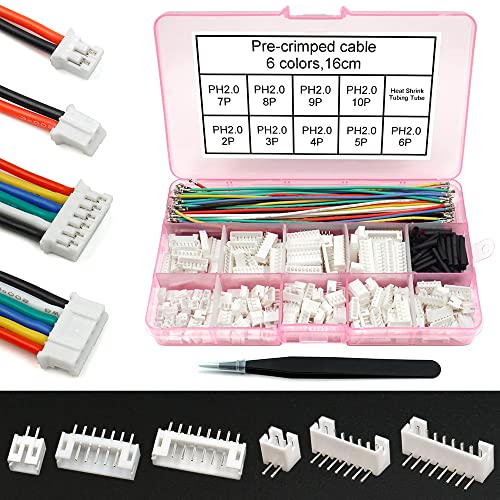 Kit de câbles de Prises de connecteurs PH 2.0mm Compatible avec Les Fils de connecteurs de Pas JST-PH 2.0mm Stemma