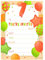 Kirsten McMillan 32 Orange Age 7 Birthday Party Invitations for Kids with Envelopes - Pack of 32 Balloon Party Invites for Girls & Boys - Designed and Printed in the UK