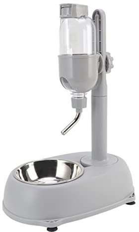 VBESTLIFE Pet Standing Water Dispenser Bowl, Standing Bowl with Detachable Pole Automatically Feeding Water Height Adjustable, with Non Slip Pad