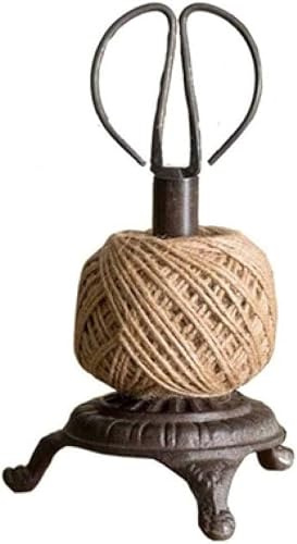 Cast Iron Decor Telkin Twine and Vintage Scissors Set Sewing Room Decor Twine Holder scissor Holder
