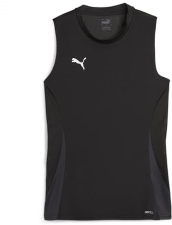 PUMA Unisex Teamgoal Sleeveless Jersey Wmn T-Shirt, Puma Schwarz-puma, Weiß, Flach, Dunkelgrau, L EU