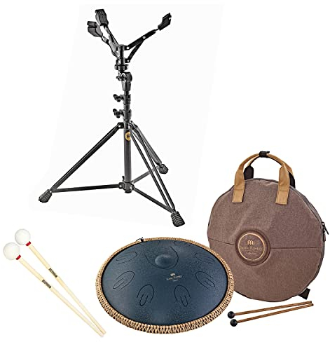 MEINL Sonic Energy OSTD12NB Oktave Steel Tongue Drum D Amara + Handpan-Ständer + keepdrum Schlägel