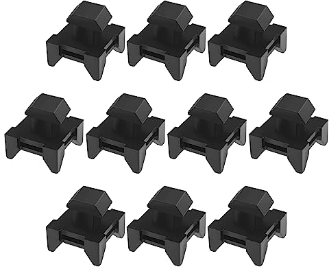 Be In Your Mind 10 Pz Fermacavi Clip Per Scanalatura Supporti Per Clip Per Cavi Adatti Per Profili In Alluminio Standard Europeo 4545 Blocchi Di Installazione Per Canaline Per Cavi Nero 15x9,5 Mm