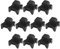 Pack of 10 Cable Holder Groove Clamps Wire Clamp Holder Suitable for 9.5 mm Aluminium Profiles Cable Duct Installation Blocks Black 15 x 9.5 mm