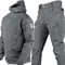 WENNEWU Militärische Taktische Anzüge, Männerkämpfe, Anzüge Für Männer Jagdkleidung, Trainingssätze Armeejacken,Grau,XL