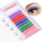 Amabro 120 Pcs Extension de Cils Colorés - 14mm 16mm Professionnel Mixtes Cluster DIY D Curl Individuels - 6 Couleurs