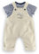 Corolle Mon Premier Poupon 30cm Shirt, Latzhose, Loire, für alle 30cm Babypuppen, ab 18 Monaten