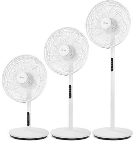 Ardes AR5PR4003 - Ventilador multifunción HURACAN 3 en 1, ventilador de pie y mesa de 5 aspas, oscilante, inclinación ajustable, mando a distancia y temporizador
