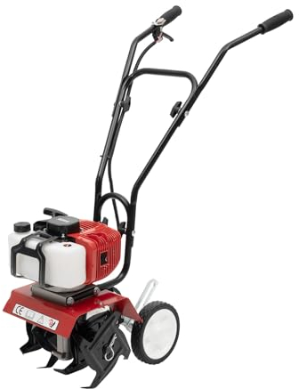 SICHENSH 52CC - Fresa da giardino a benzina, a 2 tempi, con 30 cm, larghezza motozappa, adatta per frutteti e giardini, 4 pezzi, 7000r/min