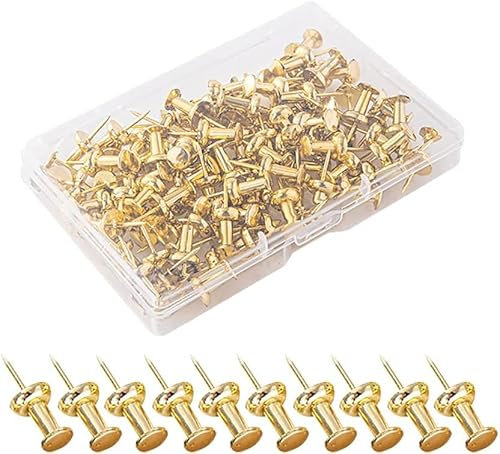 LNYMZD 100 Pcs Gold Metal Elegant Push Pins for Artworks, Notes, Photos, Tape, Adhesives and Fasteners