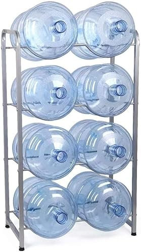 Bucket storage rack,Water Cooler Dispenser/5 Gallon Water Cooler Jug Rack/water Bottle Storage Rack/8 Bottles 4-Tier Floor Standing Water Jug Holder Save Space