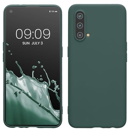 kwmobile Housse Compatible avec OnePlus Nord CE 5G Coque - Housse de téléphone Protection Souple en Silicone - Bleu Vert