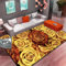 RUGMRZ Rugs Teppichboden Auslegware Gelb grau floral Design weich und bequem kann angepasst Werden Zimmers Teppichboden 50X80CM