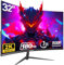 Gawfolk 32 Inch Curved Monitor 144Hz/180Hz Gaming Monitor 1500R Qhd (2560X1440P) 2K Computer Monitor Screen with Freesync, Displayport, Hdmi, Wall Mountable